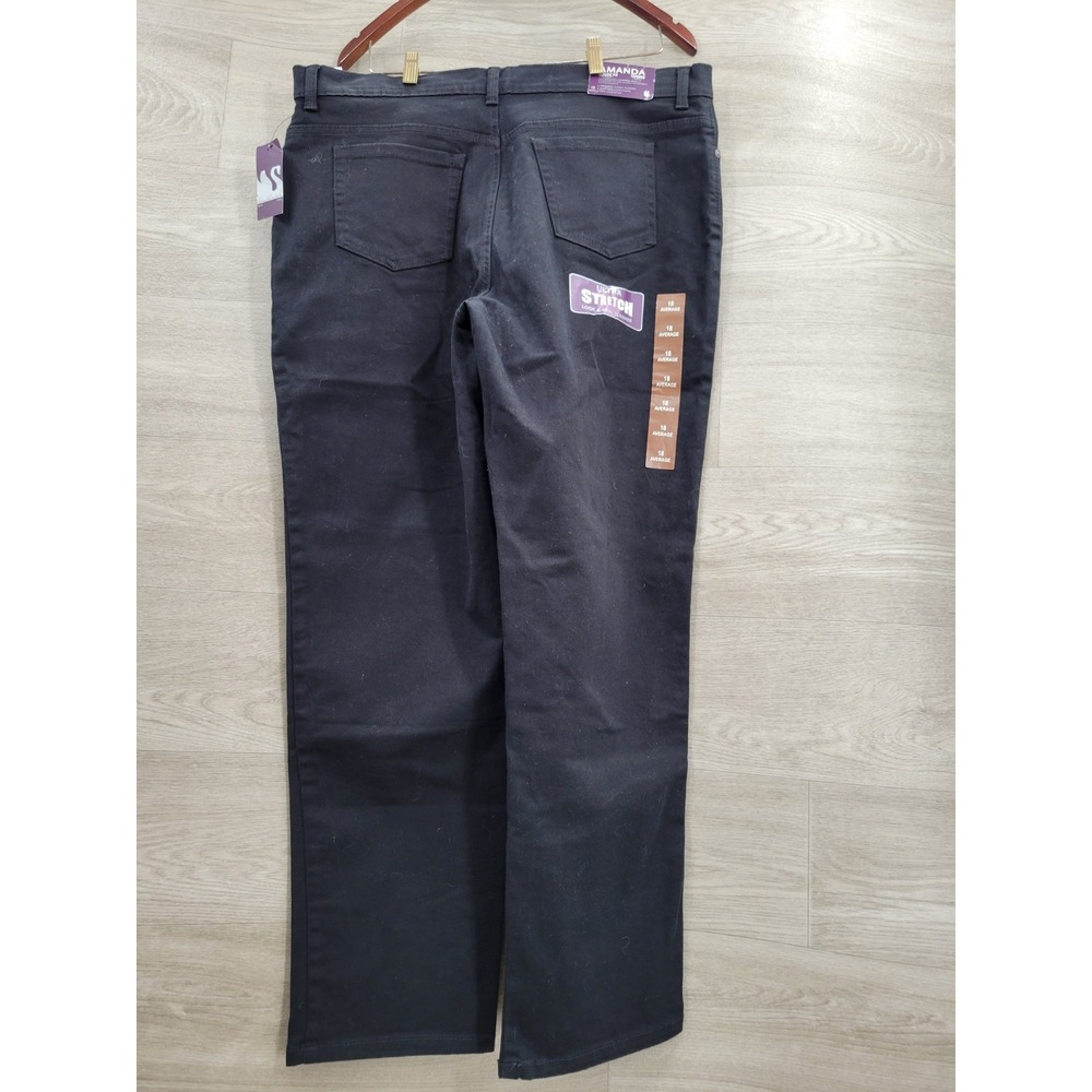 NWT Gloria Vanderbilt Amanda Jeans Womens Size 18 Black Classic Tapered - Picture 4 of 8
